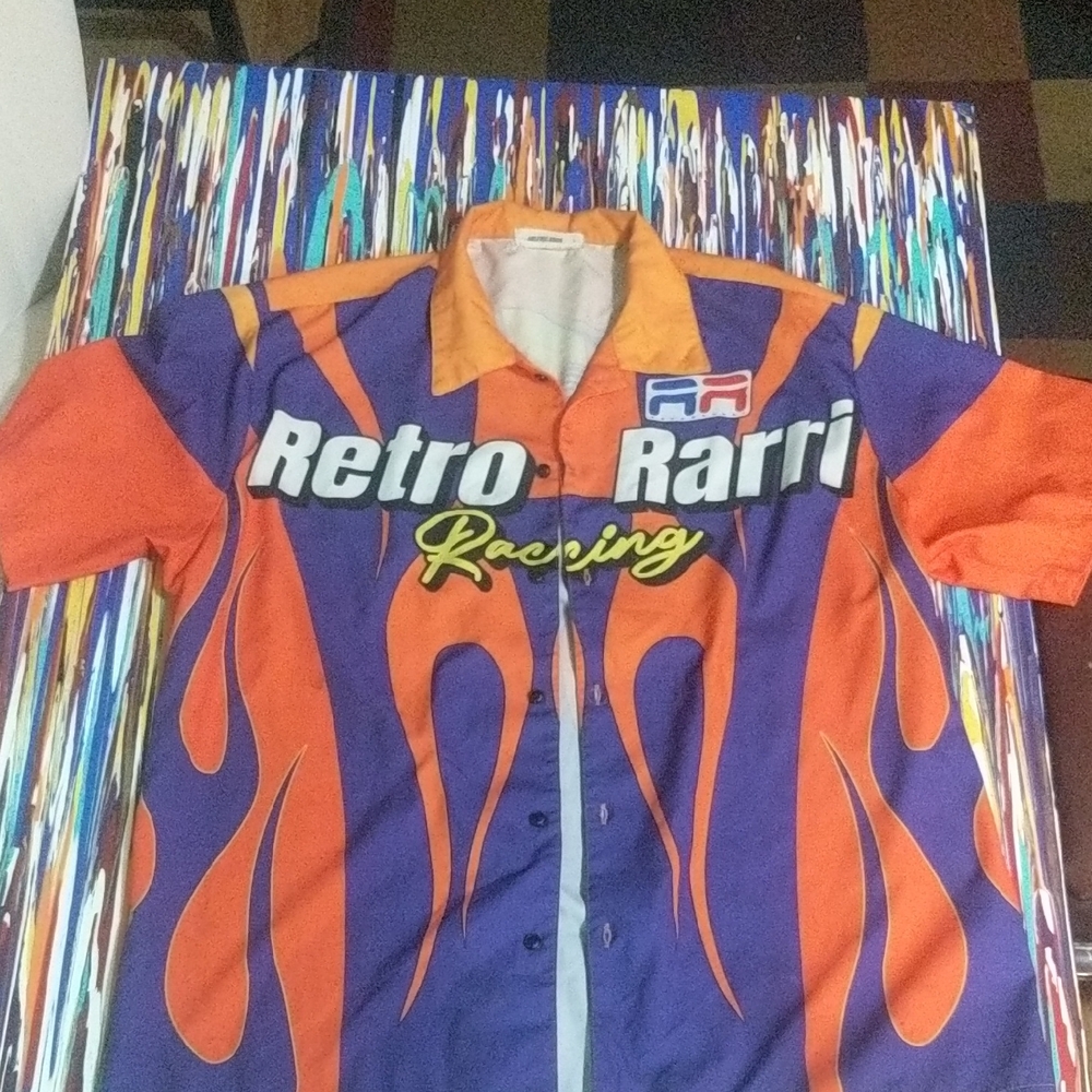Aelfric Eden Retro Racing Shirt - Purple and Orange